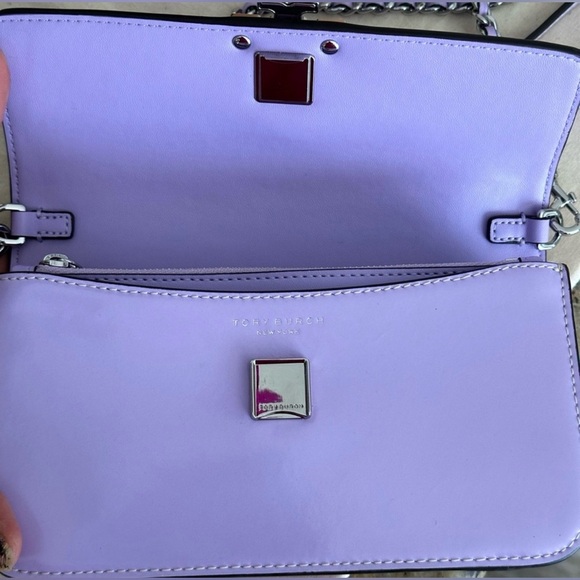 New Tory Burch Light Purple Bag and Flats Set Size 8 - Picture 7 of 16